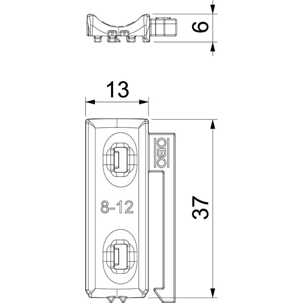 2058UW 12 LGR Counter-trough combinable with double trough 8-12mm image 2