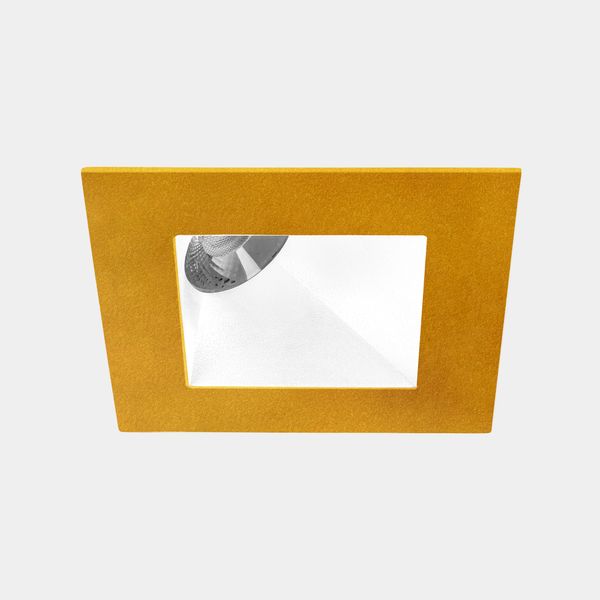 Downlight Play Deco Asymmetrical Square Fixed Emergency 11.9W LED warm-white 3000K CRI 90 34.6º ON-OFF Gold/White IP54 1331lm image 1