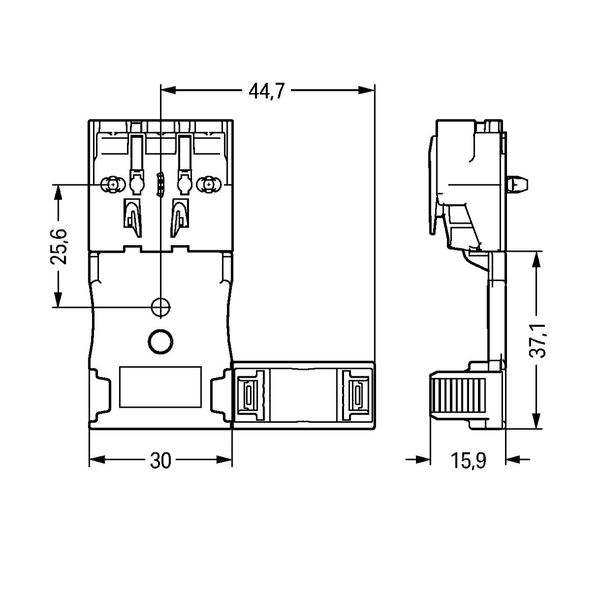 Strain relief plate for 294 Series for single strands white image 4