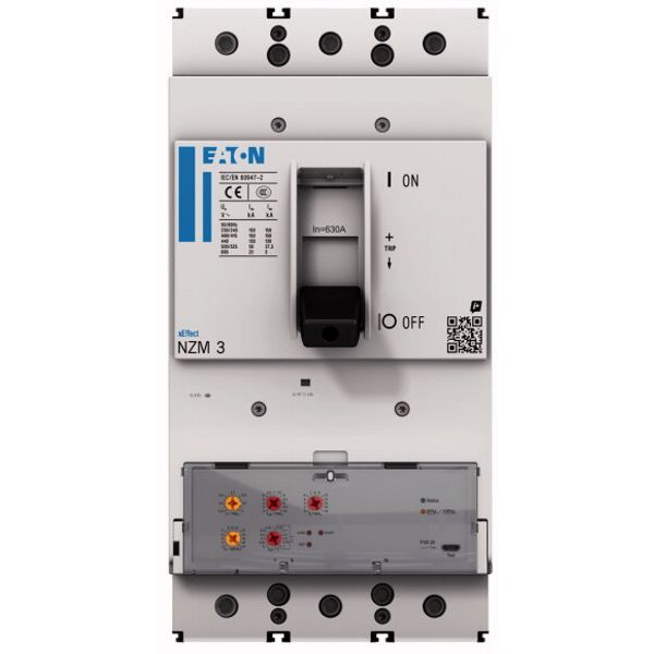 NZM3 PXR20 circuit breaker, 630A, 4p, plug-in technology image 1