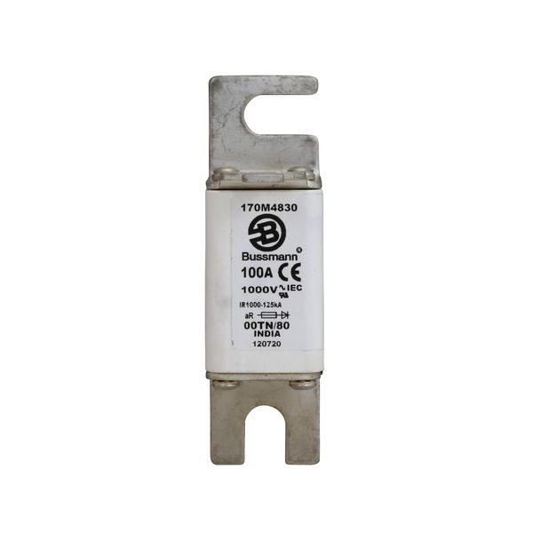 Fuse-link, high speed, 100 A, AC 1000 V, size 00, 30 x 47 x 98 mm, aR, DIN, IEC, type T indicator image 15