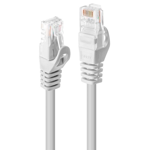 1m Cat.6 U/UTP Network Cable, White RJ45, M/M, 250MHz, CCA image 1