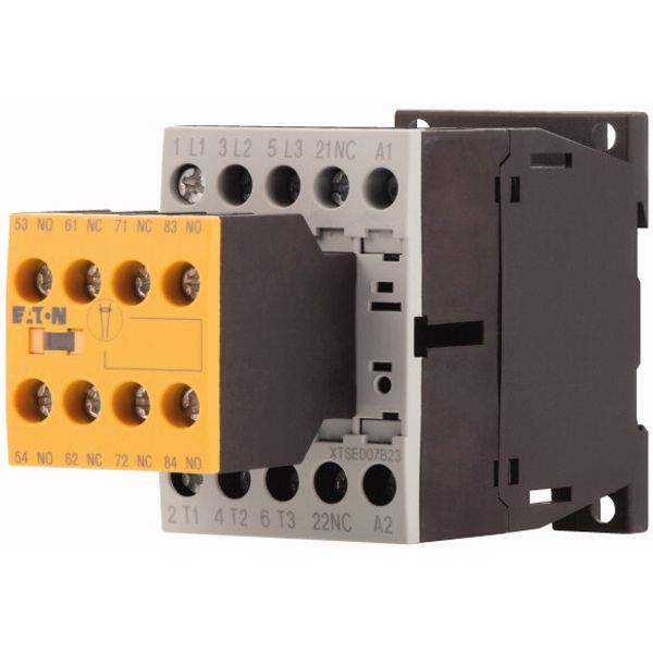 Safety contactor, 380 V 400 V: 3 kW, 2 N/O, 3 NC, 24 V DC, DC operation, Screw terminals, with mirror contact. image 3