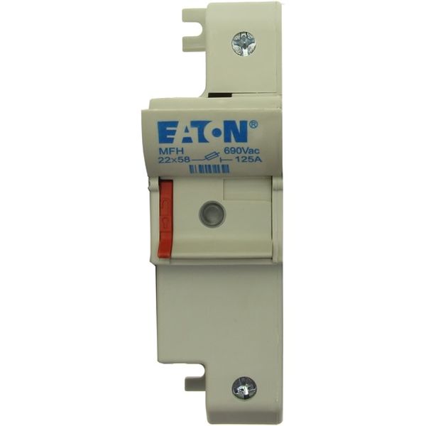 Fuse-holder, low voltage, 125 A, AC 690 V, 22 x 58 mm, 1P, IEC, With indicator image 1