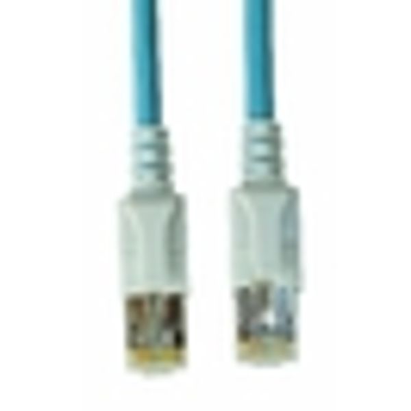 LED Patchcord RJ45 shielded, Cat.6a 10GB, LS0H, blue, 10.0m image 2