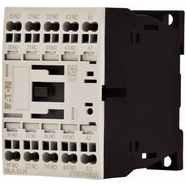 Contactor relay, 230 V 50 Hz, 240 V 60 Hz, 3 N/O, 1 NC, Push in terminals, AC operation image 2