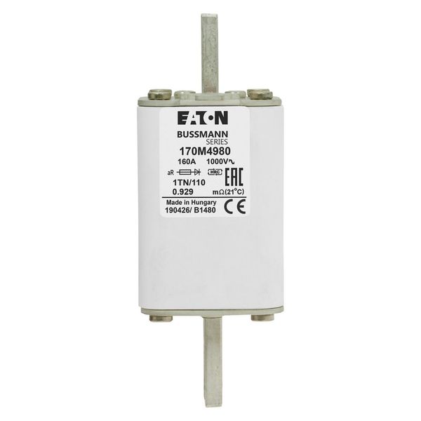 Fuse-link, high speed, 160 A, AC 1000 V, DIN 1, 51 x 69 x 138 mm, aR, DIN, IEC, single indicator image 13