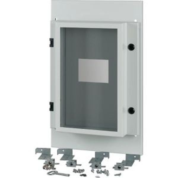 Front plate, NZM4, 4p, fixed with mechanical interlock, W=425mm, IP55, grey image 4