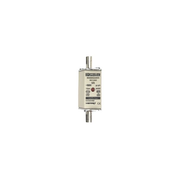 Fuse-link NH000 gG 500VAC 4A live tags Double indicator image 1