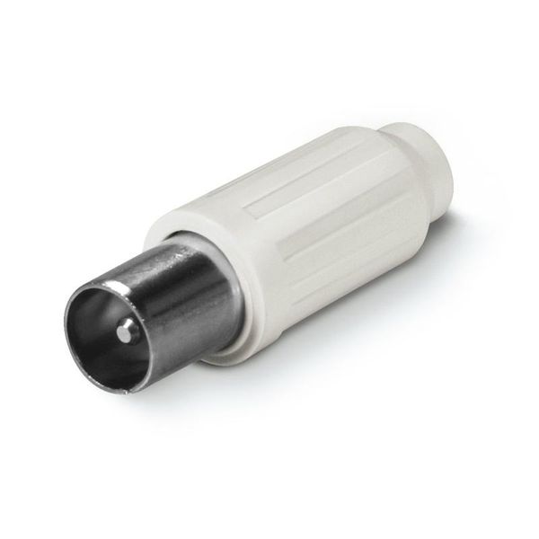 COAXIAL CABLE PLUG 9,5 MM WHITE image 4
