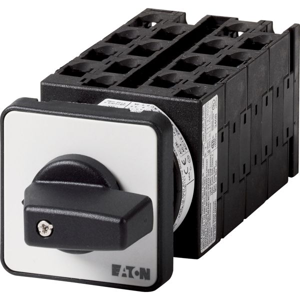 On-Off switch, T0, 20 A, flush mounting, 8 contact unit(s), 16-pole, with black thumb grip and front plate image 4