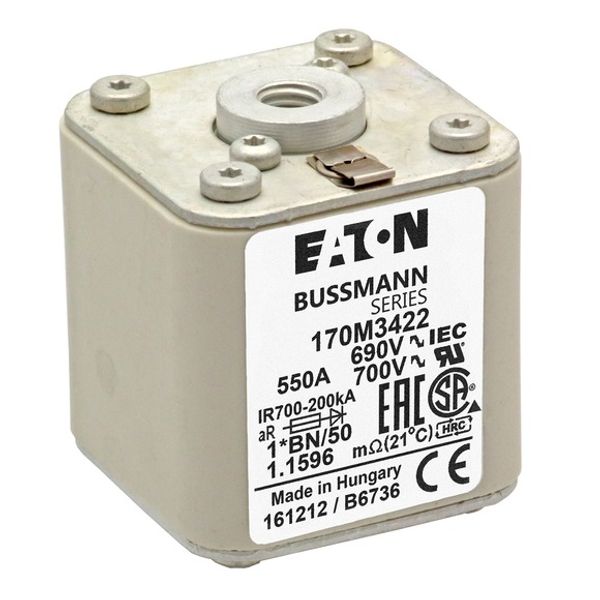 Fuse-link, high speed, 80 A, AC 1250 V, compact size 1, 45 x 59 x 81 mm, aR, IEC, UL, single indicator image 11