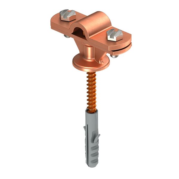 113 B-MS-HD 8-10 Cable bracket Rd 8–10 mm with wood screw, plastic anchor image 1