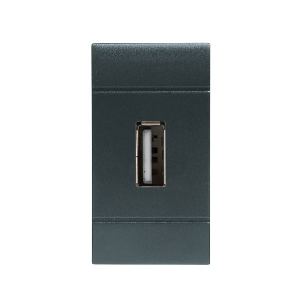 USB 2.1A OUTLET ANTHRACITE image 1