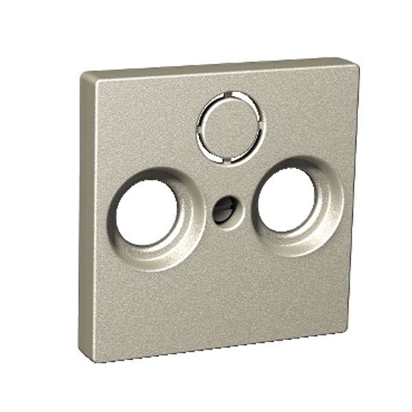 cover plate for R/TV/SAT socket, Exxact, metallic image 2