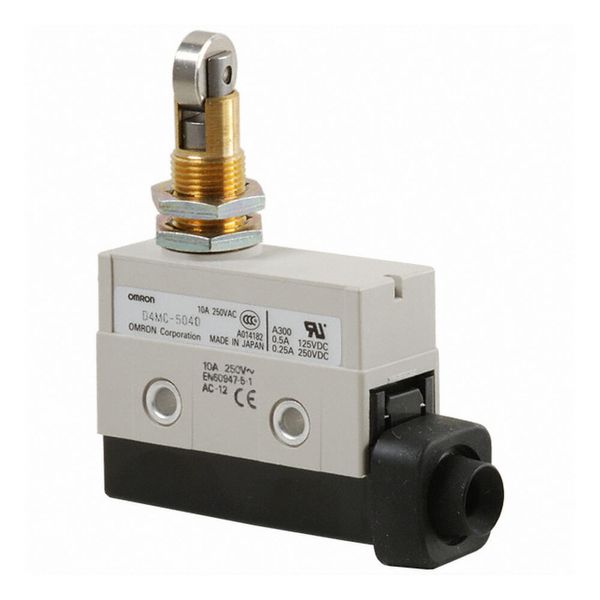 Enclosed switch, panel mount cross roller plunger, SPDT, 10 A image 3