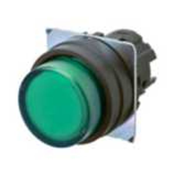 Pushbutton A22NZ 22 dia., bezel plastic, projected, momentary, cap col image 1