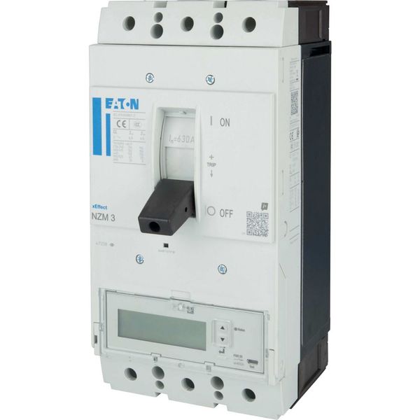 NZM3 PXR25 circuit breaker - integrated energy measurement class 1, 630A, 3p, Screw terminal image 14