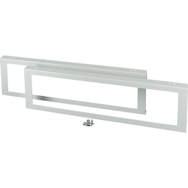 Plinth, side panels for HxD 200 x 600mm, grey, with cable duct cutout image 4