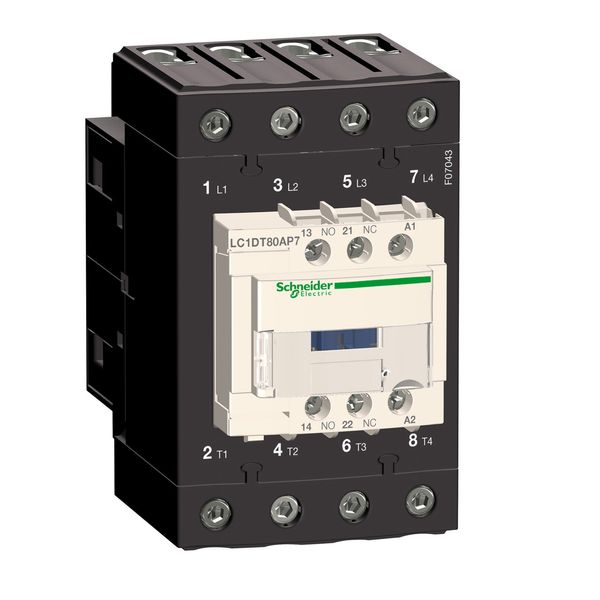 TeSys Deca contactor - 4P(4 NO) - AC-1 - = 440 V 80 A - 110 V DC standard coil image 1
