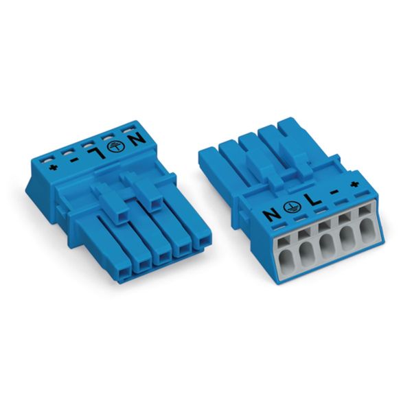 Socket 5-pole Cod. I blue image 1