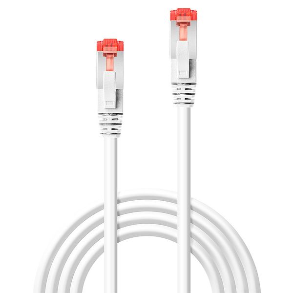 0.5m Cat.6 S/FTP Network Cable, White RJ45, M/M, 250MHz, Copper, 27AWG image 2