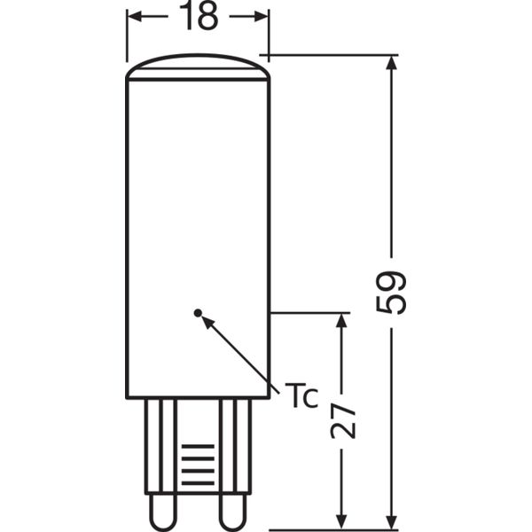 LED PIN G9 P 4.8W 827 Clear G9 image 7