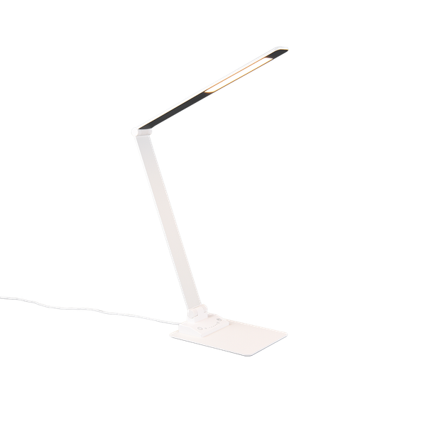 Travis LED table lamp matt white rechargeable image 1