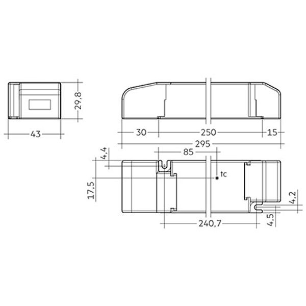 LED Driver LC 100W 24V SC SNC, with strain relief image 2