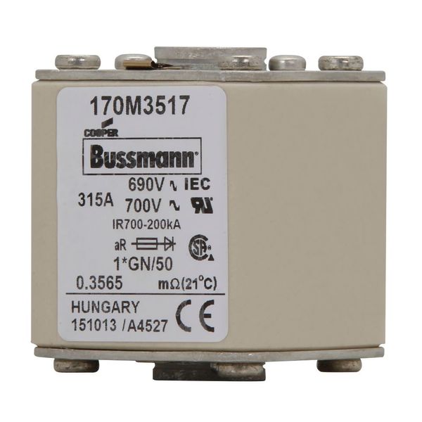 FUSE 315A 690V 1*GN/50 AR UC image 4