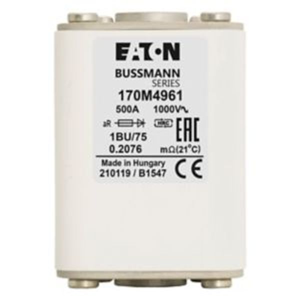 FUSE 500A 1000V 1B/75 AR image 16