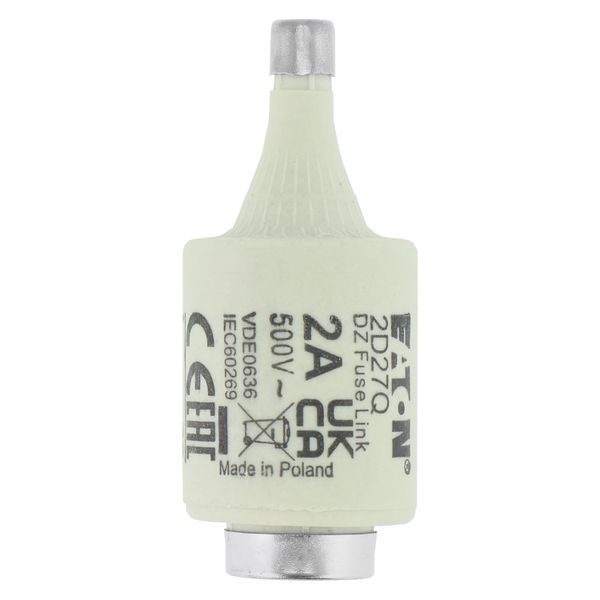 Fuse-link, LV, 2 A, AC 500 V, D2, gR, IEC, fast acting image 14