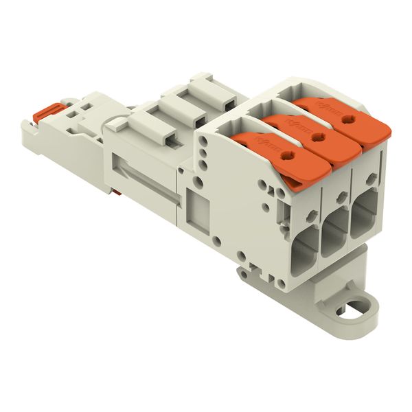 1-conductor male connector lever Push-in CAGE CLAMP®, light gray image 1