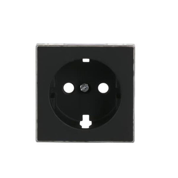 8588.9 NS Flat cover plate for Schuko socket outlet - Soft Black Socket outlet Central cover plate Black - Sky Niessen image 1