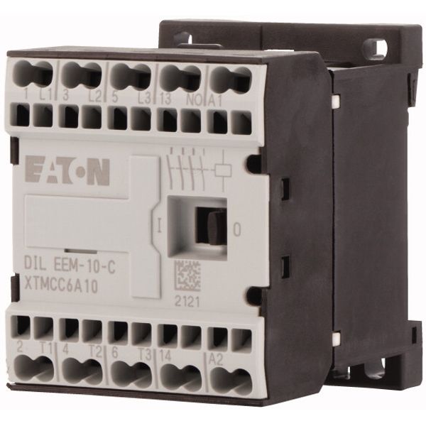 Contactor, 230 V 50 Hz, 240 V 60 Hz, 3 pole, 380 V 400 V, 3 kW, Contacts N/O = Normally open= 1 N/O, Spring-loaded terminals, AC operation image 3