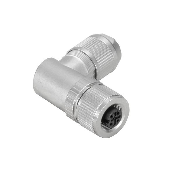 Round plug (field customisable), Socket, angled, PUSH IN, M12, 0.14 mm image 2