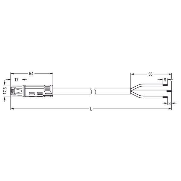 pre-assembled connecting cable Eca Socket/open-ended brown image 6