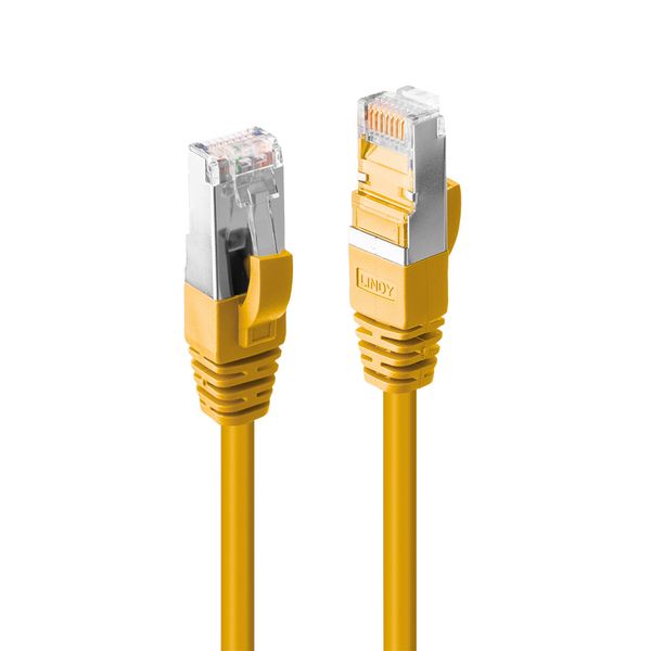 10m Cat.6A S/FTP LSZH Cable, Yellow RJ45, M/M, 500MHz, Copper image 1