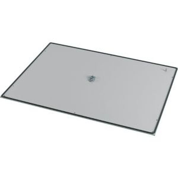 Bottom-/top plate, closed Aluminum, for WxD = 1200 x 400mm, IP55, grey image 4