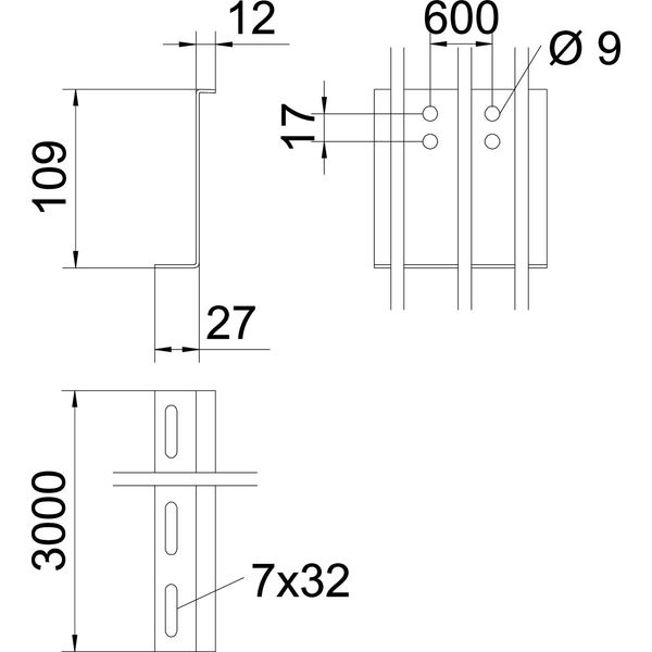 TSG110Z BKRS FS Barrier strip Z type, for BKS 110x2x3000 image 2