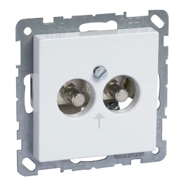 Potential equalisation socket-outlet insert, active white, glossy, System M image 3