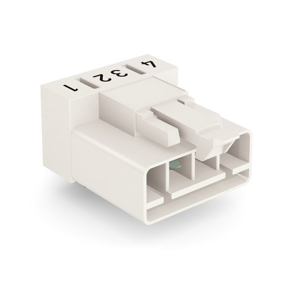 Plug for PCBs angled 4-pole white image 1