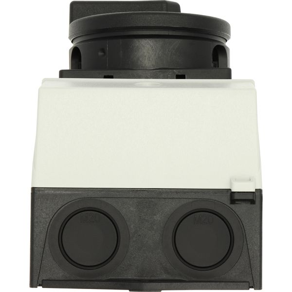 Main switch, T0, 20 A, surface mounting, 3 contact unit(s), 3 pole, 2 N/O, 1 N/C, STOP function, With black rotary handle and locking ring, Lockable i image 32