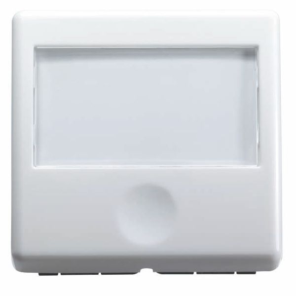 PUSH-BUTTON WITH BACKLIT NAME PLATE 250V ac - NO 10A - 2 MODULES - SYSTEM WHITE image 2