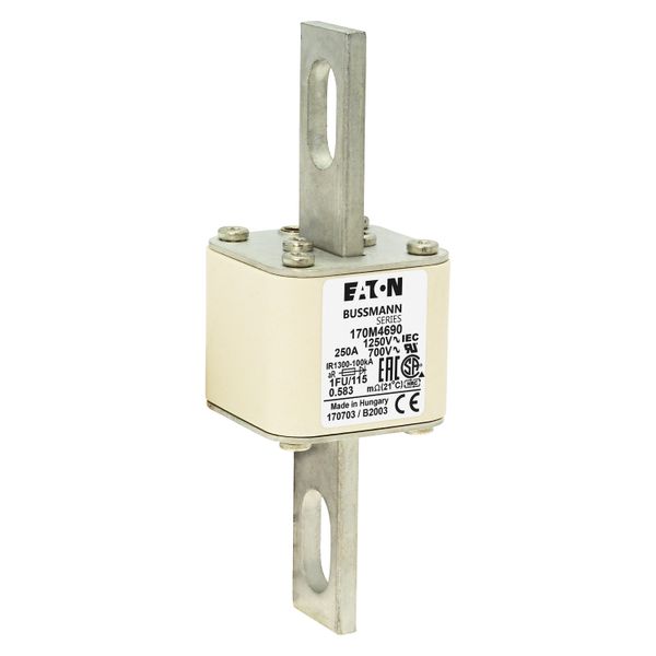 Fuse-link, high speed, 250 A, AC 1250 V, size 1, 53 x 69 x 160 mm, aR, IEC, UL image 20