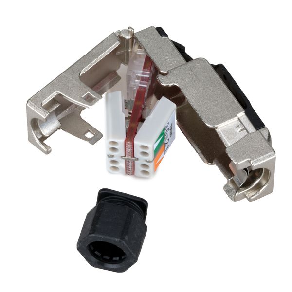 RJ45 plug C6a STP, on-site installable,f.solid wire,straight image 5