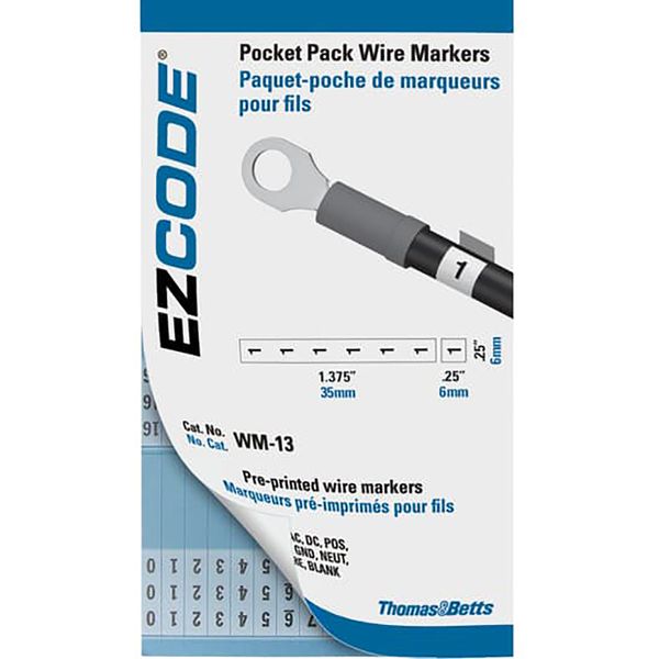 WM-A-90 WIRE MKR BK-3X5 VNYL CLTH LMIX image 2