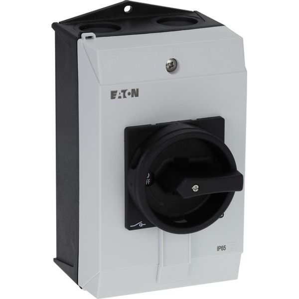 Main switch, P1, 40 A, surface mounting, 3 pole, STOP function, With black rotary handle and locking ring, Lockable in the 0 (Off) position image 2