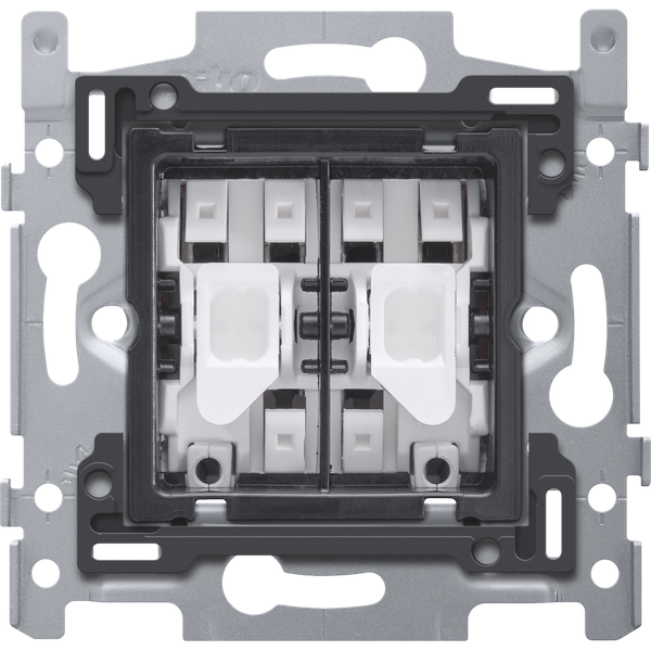 Base for a two-circuit switch, 10 AX/250 Vac, plug-in terminals,screw image 1