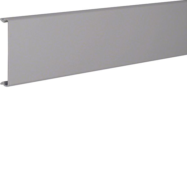 Lid made of PVC for slotted panel trunking BA6 80mm stone grey image 1